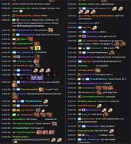 Viewers in chat reacting to the streamer's blunt response (Images via AvoidingThePuddle/Twitch chat)